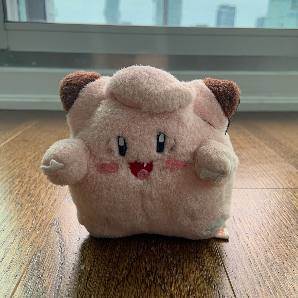 TOMY Pokemon Clefairy Soft Plush Stuffed Toy 4.5"
